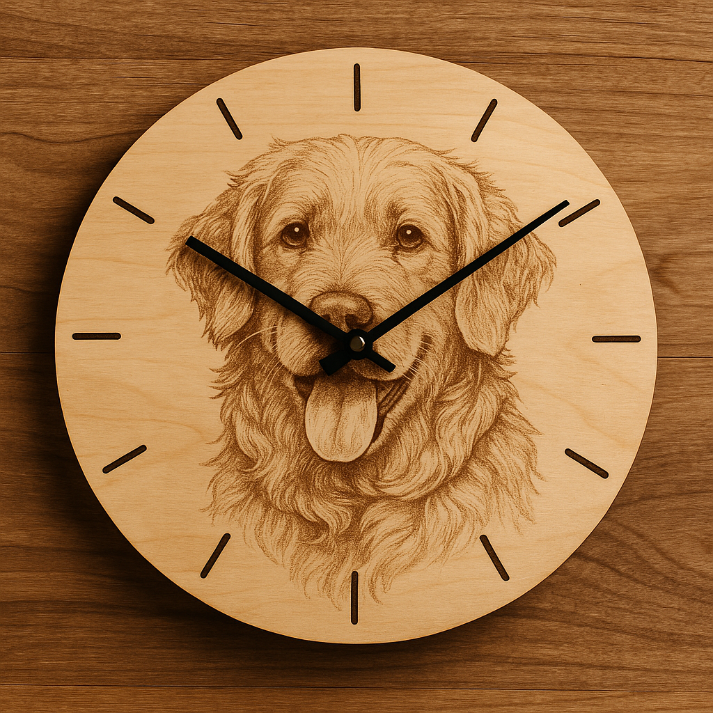 Transformez votre animal en une horloge en bois unique 🐾