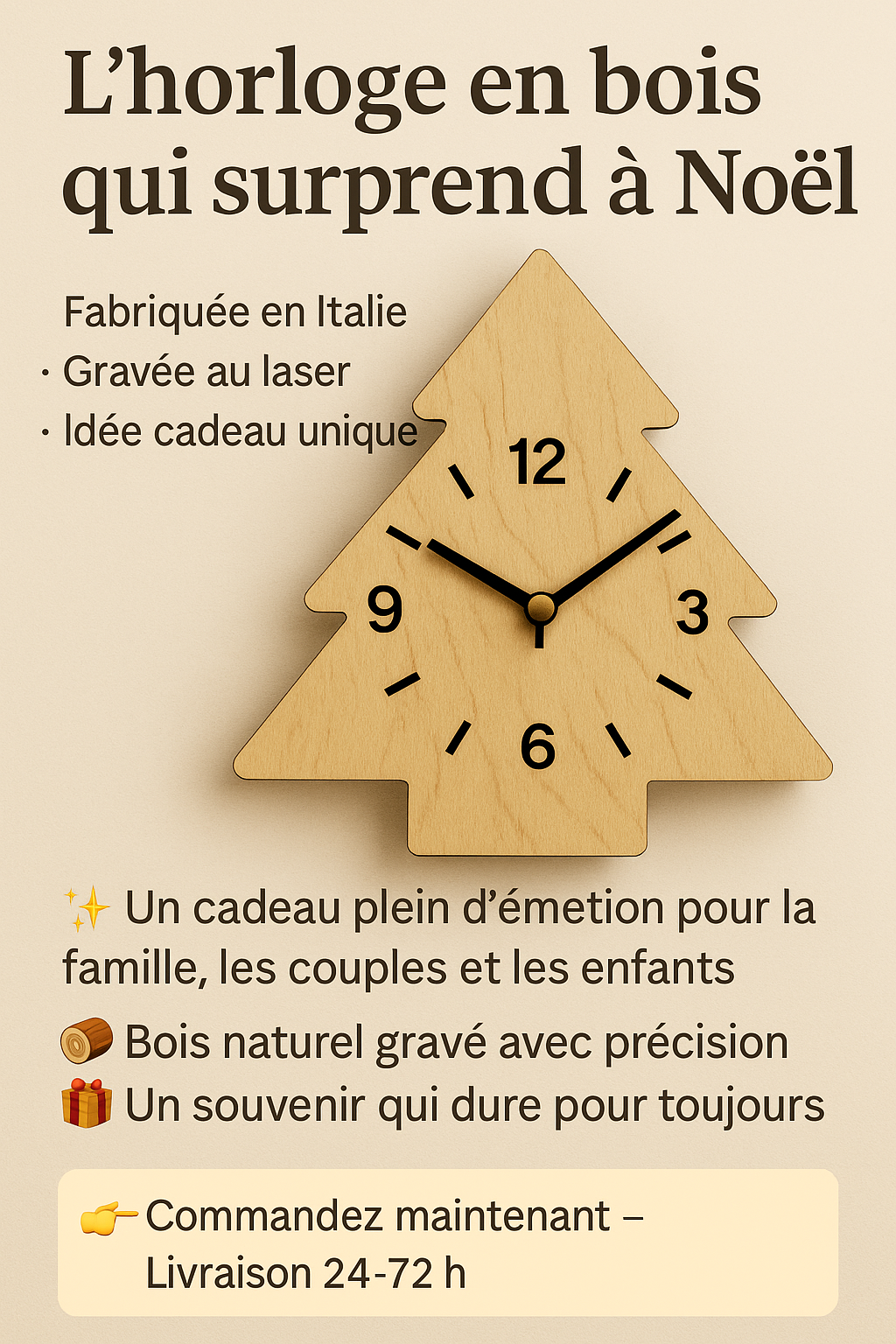 horloge murale personnalisée