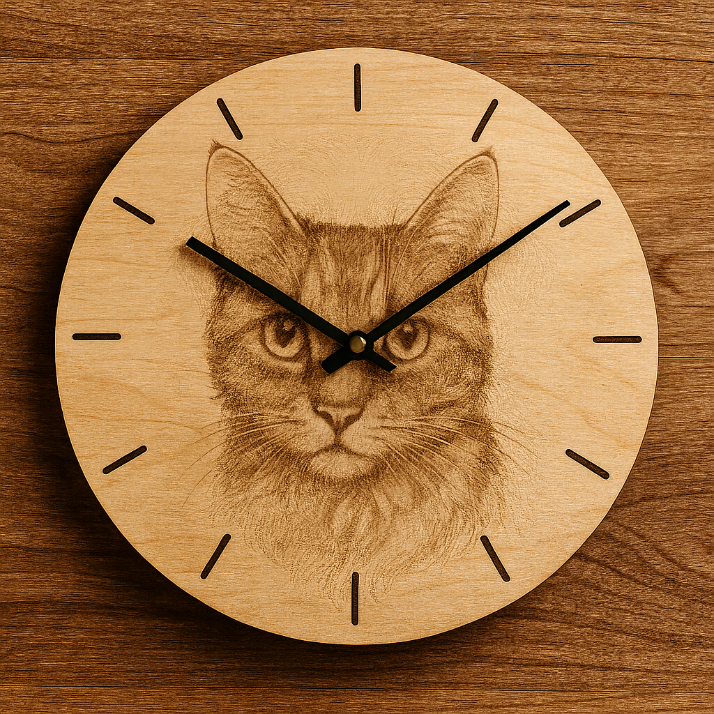 Transformez votre animal en une horloge en bois unique 🐾
